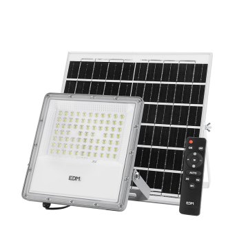 Žiarovkový projektor EDM Diaľkové ovládanie Fotovoltaický solárny panel 200 W 1500 Lm 35 x 35 cm 23,